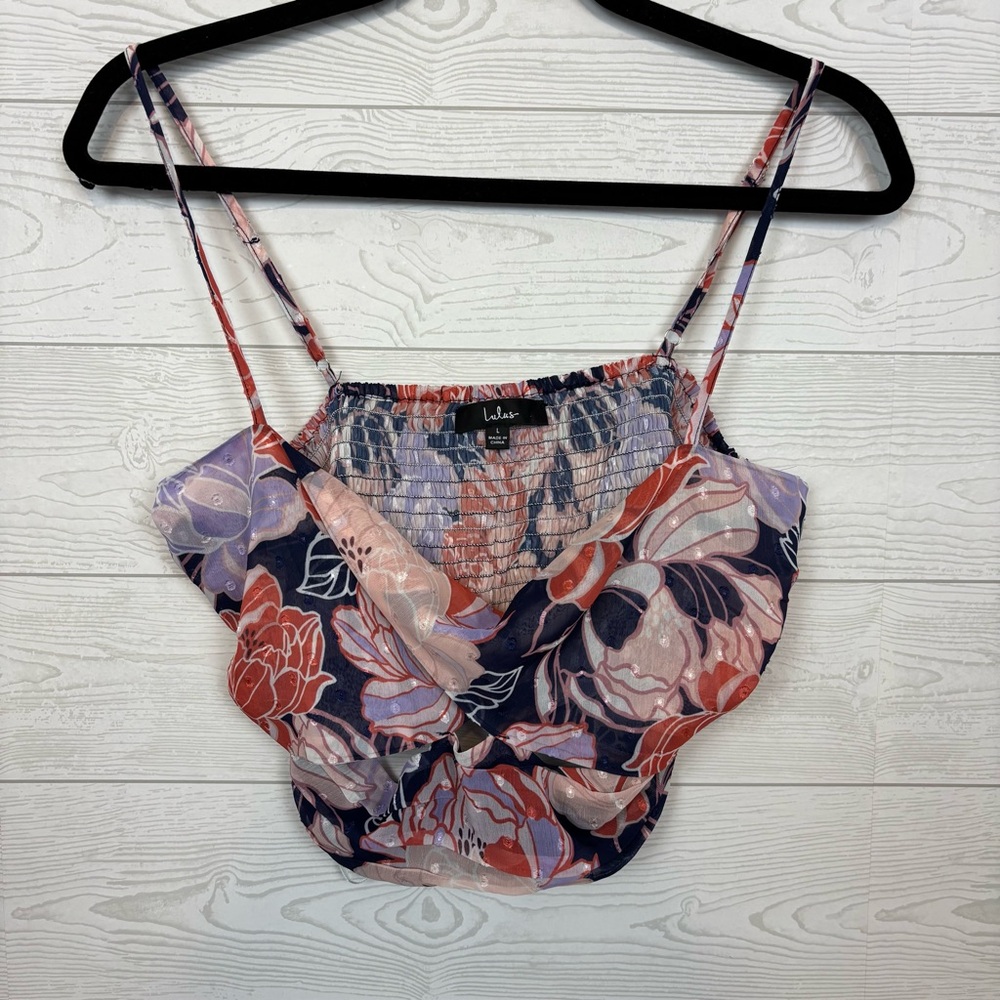 Lulus Floating Through Flowers Floral Two Piece Midi Set Size Large - Picture 5 of 12